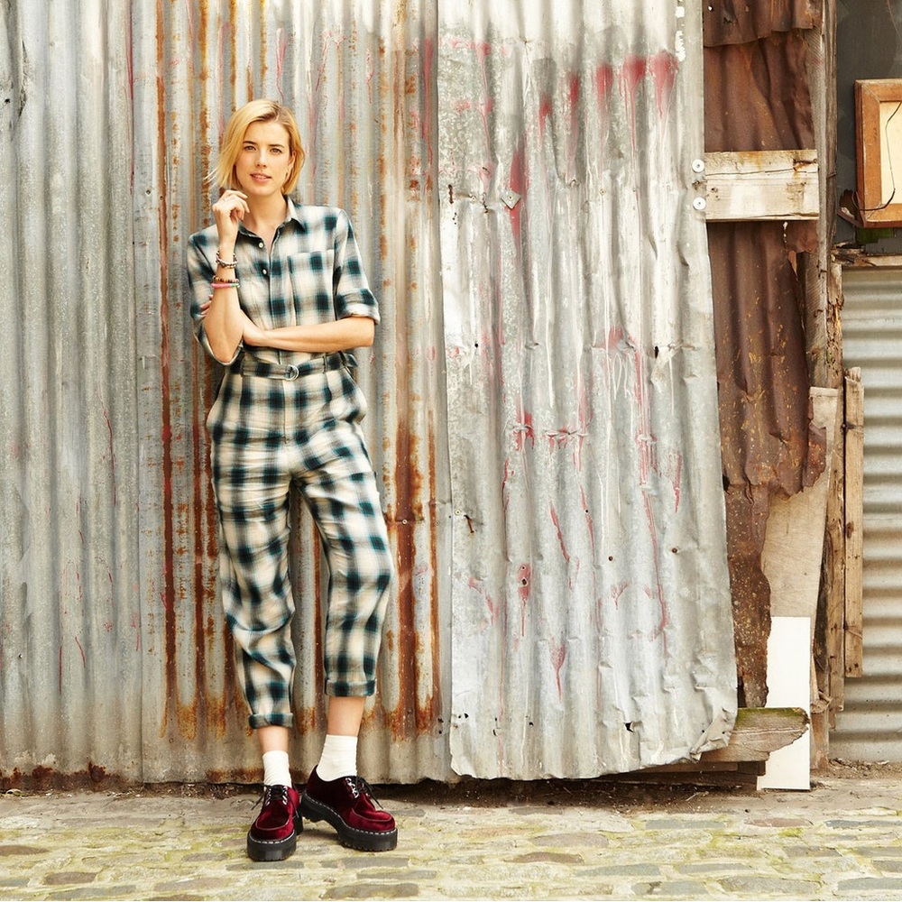 Dr. Martens X Agyness Deyn Flannel Jumpsuit XS